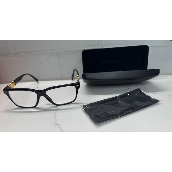 Versace Black & Gold Glasses Original Case & Cleaning Cloth - 3335 GB1 54014 140 - Picture 2 of 12